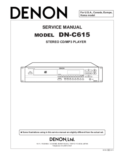 DENON  DN-C615  DENON CD Player CD Player Denon - DN-C615  DN-C615.PDF