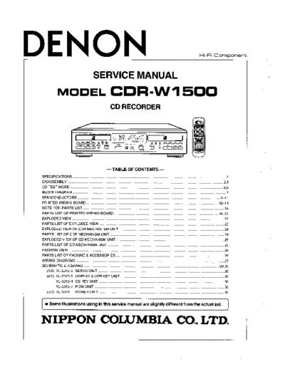 DENON  2 CDR-W1500  DENON CD Recorder CD Recorder Denon - CDR-W1500  2 CDR-W1500.PDF