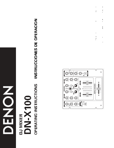 DENON  DN-X100  DENON DJ Mixer DJ Mixer Denon - DN-X100  DN-X100.pdf