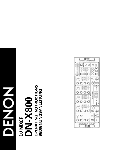 DENON  DN-X800  DENON DJ Mixer DJ Mixer Denon - DN-X800  DN-X800.pdf