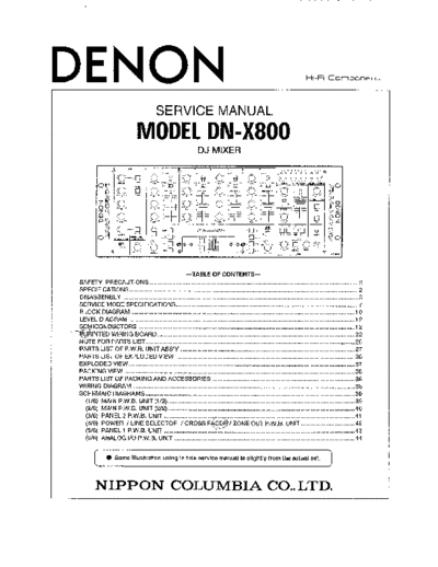 DENON  DN-X800  DENON DJ Mixer DJ Mixer Denon - DN-X800  DN-X800.PDF