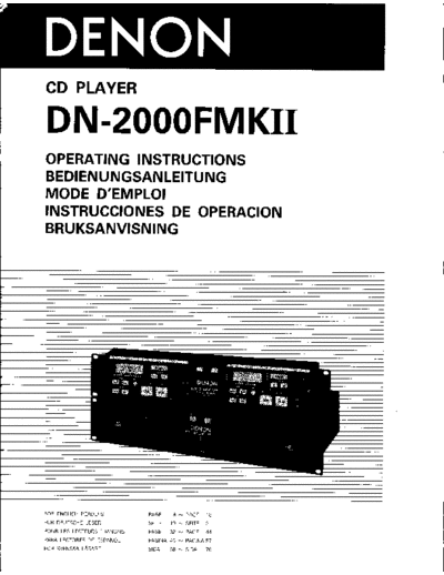 DENON   DN-2000FMKil  DENON Double CD Player Double CD Player Denon - DN-2000F   DN-2000FMKil.PDF