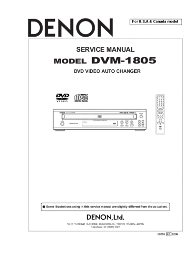 DENON  DVM-1805  DENON DVD Video Auto Changer DVD Video Auto Changer Denon - DVM-1805  DVM-1805.PDF
