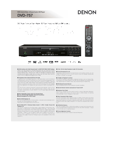 DENON  DVD-757  DENON DVD Video Player DVD Video Player Denon - DVD-1930CI & DVD-757  DVD-757.pdf