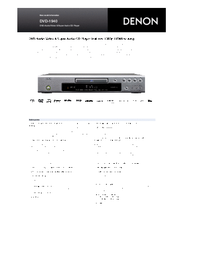 DENON  DVD-1940  DENON DVD Video Player DVD Video Player Denon - DVD-1940CI & DVD-758  DVD-1940.pdf