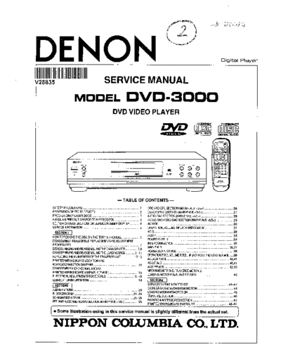 DENON  DVD-3000  DENON DVD Video Player DVD Video Player Denon - DVD-3000  DVD-3000.PDF