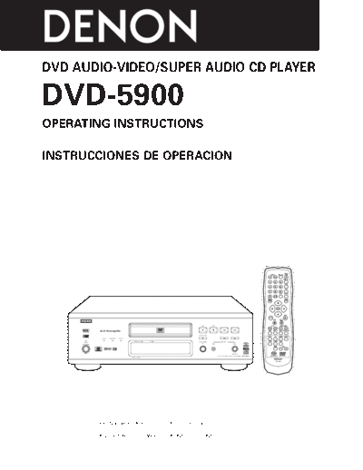 DENON  DVD-5900  DENON DVD Video Player DVD Video Player Denon - DVD-5900 & DVD-A11  DVD-5900.pdf