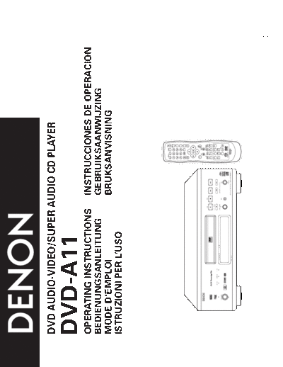 DENON  DVD-A11  DENON DVD Video Player DVD Video Player Denon - DVD-5900 & DVD-A11  DVD-A11.pdf