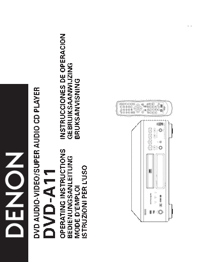 DENON ���������� DVD-A11  DENON DVD Video Player DVD Video Player Denon - DVD-5900 & DVD-A11 ���������� DVD-A11.pdf