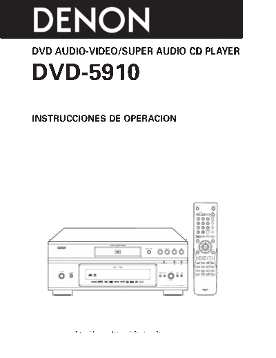 DENON  DVD-5910  DENON DVD Video Player DVD Video Player Denon - DVD-5910  DVD-5910.pdf