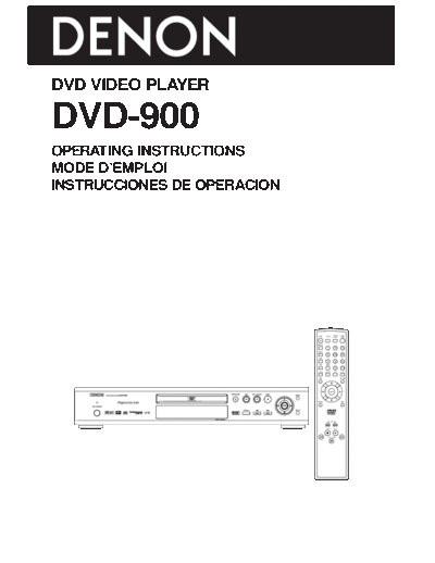 DENON  DVD-900  DENON DVD Video Player DVD Video Player Denon - DVD-900  DVD-900.pdf