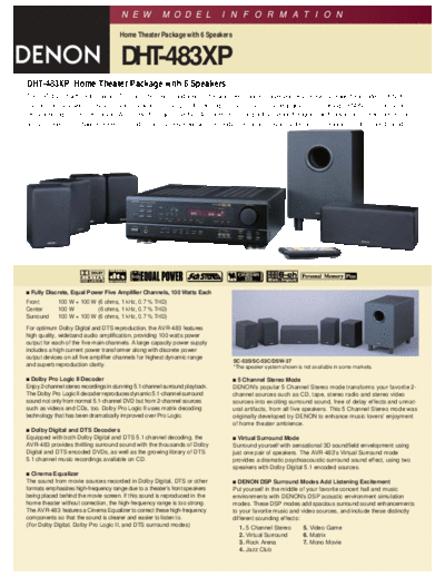 DENON  DHT-483XP  DENON Home Theatre System Home Theatre System Denon - DHT-483XP  DHT-483XP.pdf