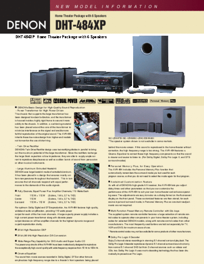 DENON  DHT-484XP  DENON Home Theatre System Home Theatre System Denon - DHT-484XP  DHT-484XP.pdf