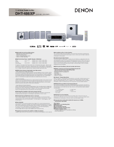 DENON  DHT-486XP  DENON Home Theatre System Home Theatre System Denon - DHT-486XP  DHT-486XP.pdf