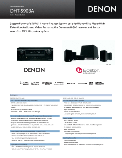 DENON  DHT-590BA  DENON Home Theatre System Home Theatre System Denon - DHT-590BA  DHT-590BA.pdf