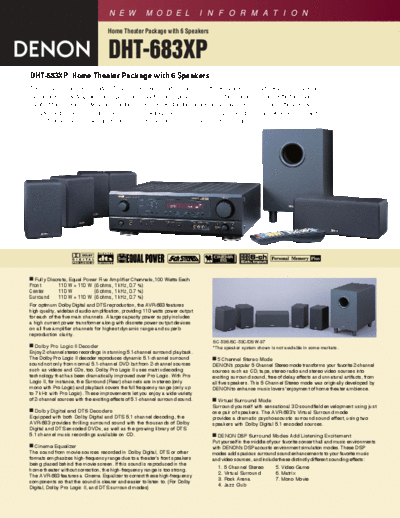 DENON  DHT-683XP  DENON Home Theatre System Home Theatre System Denon - DHT-683XP  DHT-683XP.pdf