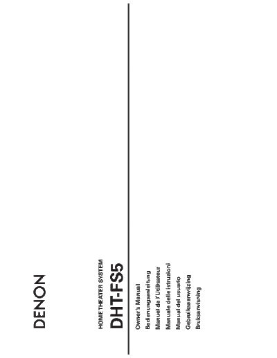 DENON  DHT-FS5  DENON Home Theatre System Home Theatre System Denon - DHT-FS5  DHT-FS5.pdf