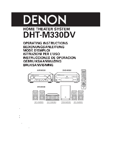 DENON  DHT-M330DV  DENON Home Theatre System Home Theatre System Denon - DHT-M330DV  DHT-M330DV.pdf