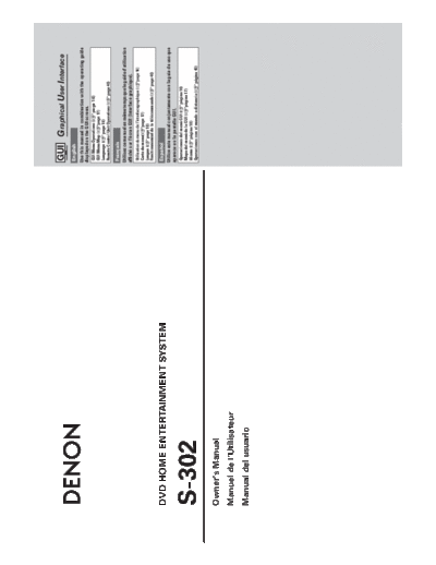 DENON  S-302  DENON Home Theatre System Home Theatre System Denon - S-302  S-302.pdf