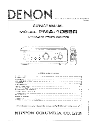 DENON  PMA-1055R  DENON Integrated Stereo Amplifier Integrated Stereo Amplifier Denon - PMA-1055R  PMA-1055R.PDF