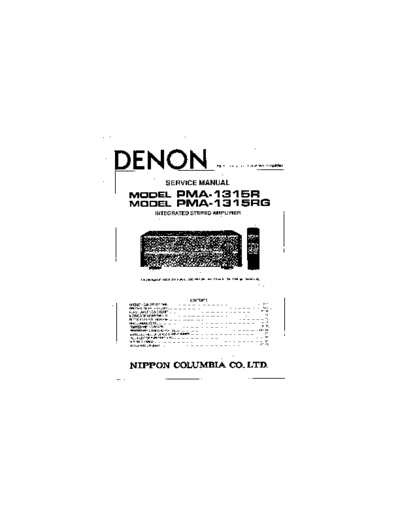 DENON  PMA-1315R  DENON Integrated Stereo Amplifier Integrated Stereo Amplifier Denon - PMA-1315R  PMA-1315R.PDF