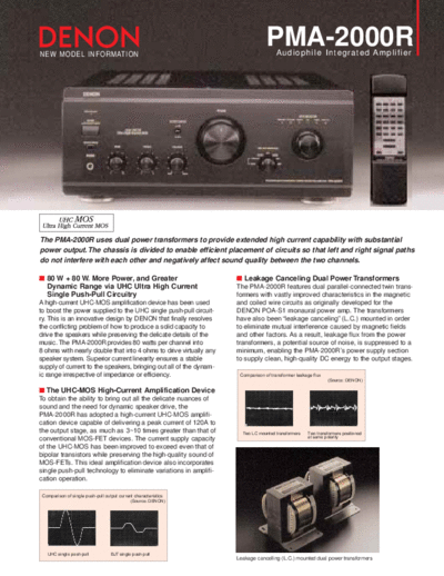 DENON  PMA-2000R  DENON Integrated Stereo Amplifier Integrated Stereo Amplifier Denon - PMA-2000R  PMA-2000R.pdf