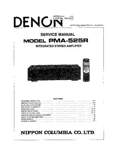 DENON  PMA-525R  DENON Integrated Stereo Amplifier Integrated Stereo Amplifier Denon - PMA-525R  PMA-525R.PDF