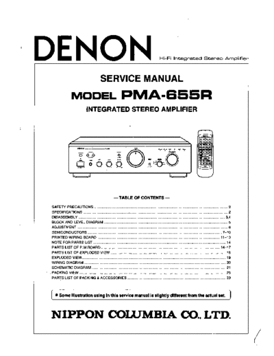 DENON  PMA-655R  DENON Integrated Stereo Amplifier Integrated Stereo Amplifier Denon - PMA-655R  PMA-655R.PDF