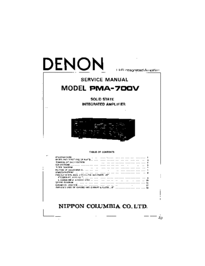 DENON  4 PMA-700V  DENON Integrated Stereo Amplifier Integrated Stereo Amplifier Denon - PMA-700V  4 PMA-700V.PDF