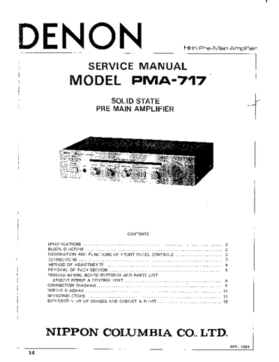 DENON  PMA-717  DENON Integrated Stereo Amplifier Integrated Stereo Amplifier Denon - PMA-717  PMA-717.PDF