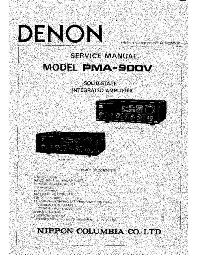 DENON  PMA-900V  DENON Integrated Stereo Amplifier Integrated Stereo Amplifier Denon - PMA-900V  PMA-900V.PDF