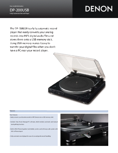 DENON  DP-200USB  DENON LP Turntable LP Turntable Denon - DP-200USB  DP-200USB.pdf