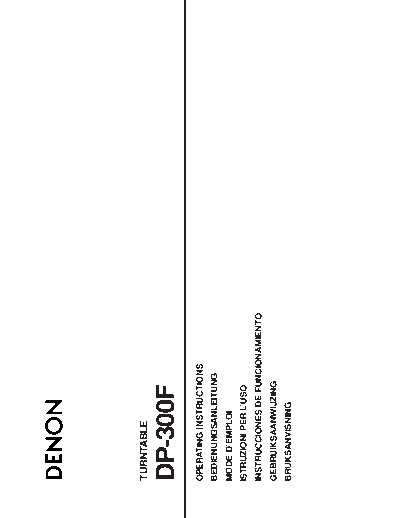 DENON  2 DP-300F  DENON LP Turntable LP Turntable Denon - DP-300F  2 DP-300F.pdf