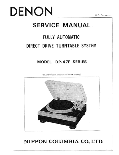 DENON  DP-47F  DENON LP Turntable LP Turntable Denon - DP-47F  DP-47F.PDF