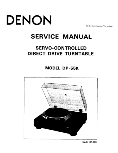 DENON  DP-55K  DENON LP Turntable LP Turntable Denon - DP-55K  DP-55K.PDF