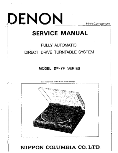 DENON  DP-7F  DENON LP Turntable LP Turntable Denon - DP-7F  DP-7F.PDF
