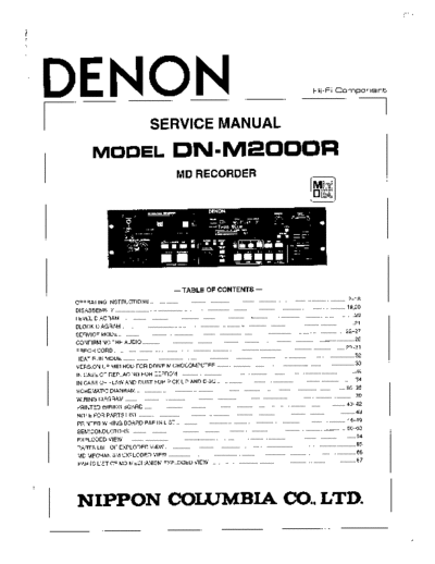 DENON  DN-M2000R  DENON MD Recorder MD Recorder Denon - DN-M2000R  DN-M2000R.PDF