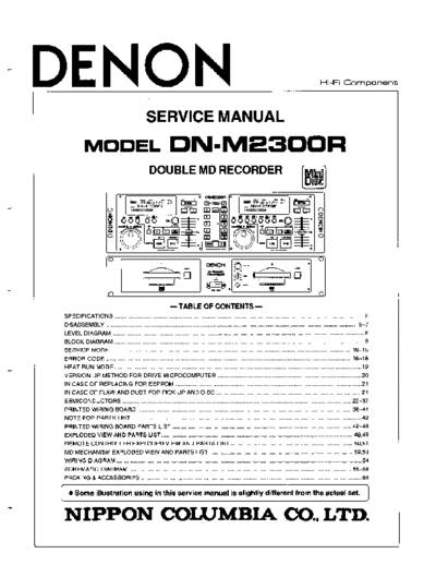 DENON  DN-M2300R  DENON MD Recorder MD Recorder Denon - DN-M2300R  DN-M2300R.PDF