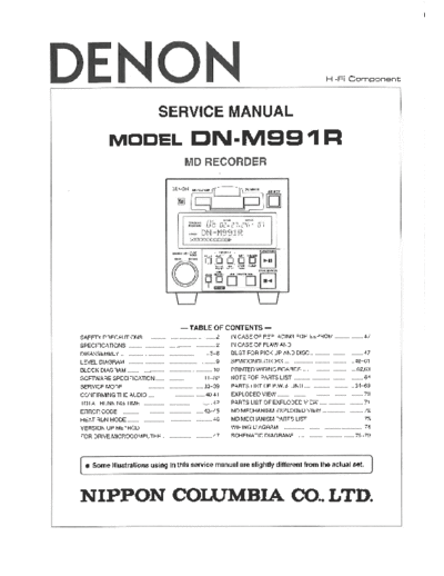 DENON  DN-M991R  DENON MD Recorder MD Recorder Denon - DN-M991R  DN-M991R.PDF