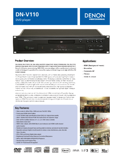 DENON  DN-V110  DENON Network Audio Video Player Network Audio Video Player Denon - DN-V110  DN-V110.pdf