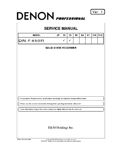 DENON  DN-F450R  DENON Professional Solid State Records Professional Solid State Records Denon - DN-F450R  DN-F450R.PDF
