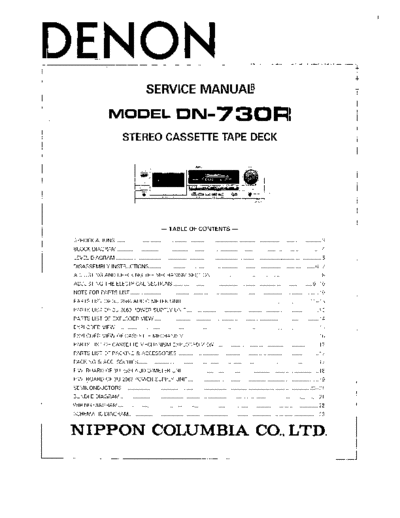 DENON  DN-730R  DENON Stereo Cassette Tape Deck Stereo Cassette Tape Deck Denon - DN-730R  DN-730R.PDF