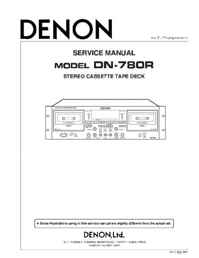 DENON  DN-780R  DENON Stereo Cassette Tape Deck Stereo Cassette Tape Deck Denon - DN-780R  DN-780R.PDF
