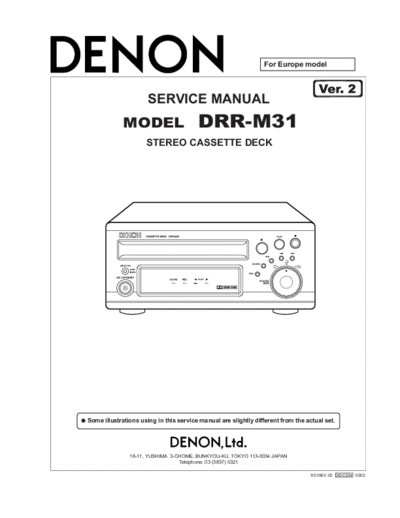 DENON  DRR-M31  DENON Stereo Cassette Tape Deck Stereo Cassette Tape Deck Denon - DRR-M31  DRR-M31.PDF