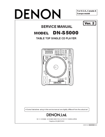 DENON  DN-S5000  DENON Table Top Single CD Player Table Top Single CD Player Denon - DN-S5000  DN-S5000.PDF