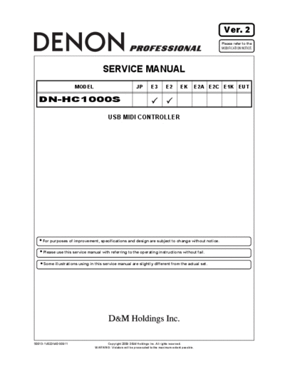 DENON  DN-HC1000S  DENON USB MIDI Controller USB MIDI Controller Denon - DN-HC1000S  DN-HC1000S.PDF