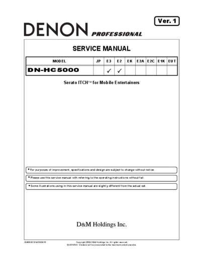 DENON  DN-HC5000  DENON USB MIDI Controller USB MIDI Controller Denon - DN-HC5000  DN-HC5000.PDF