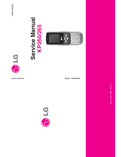 LG KP260, KP265  LG Mobile Phone LG KP260, KP265 LG KP260, KP265.pdf