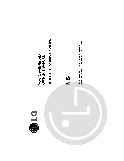 LG bc490 290w 7il1l eng  LG VCR bc-300w bc490_290w_7il1l_eng.pdf
