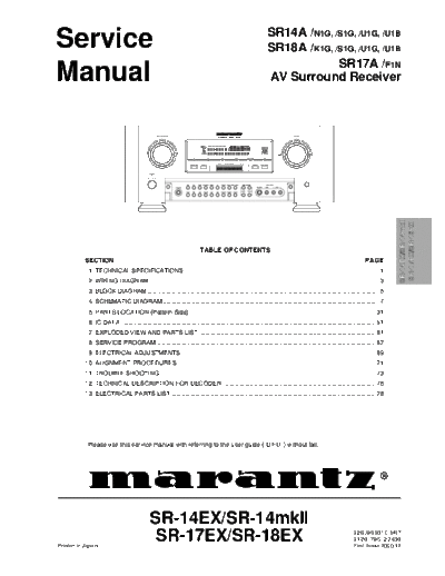 Marantz SR-14A & 18A & 17A  Marantz SR SR-14A & 18A & 17A SR-14A & 18A & 17A.pdf